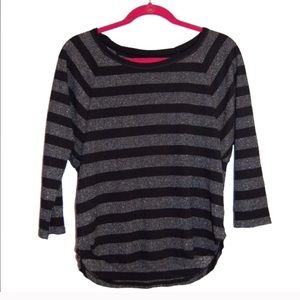 American Eagle Shiny shimmer stripe shirt